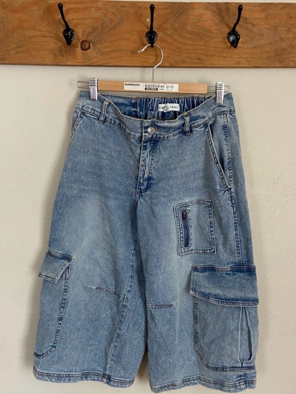 Almost Famous Blue Denim Cargo Shorts